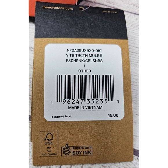 NEW!!  The North Face ThermoBall Traction "Fuschia Pink/Coral Sunrise" Girls' Bo - Picture 12 of 13